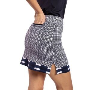 Golftini Blue/White Striped/Plaid Skort/Skirt Do Not Disturb L